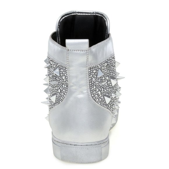 Men's J75 by Jump Zambia Silver Studded Suede NWT - Picture 3 of 4